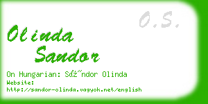 olinda sandor business card